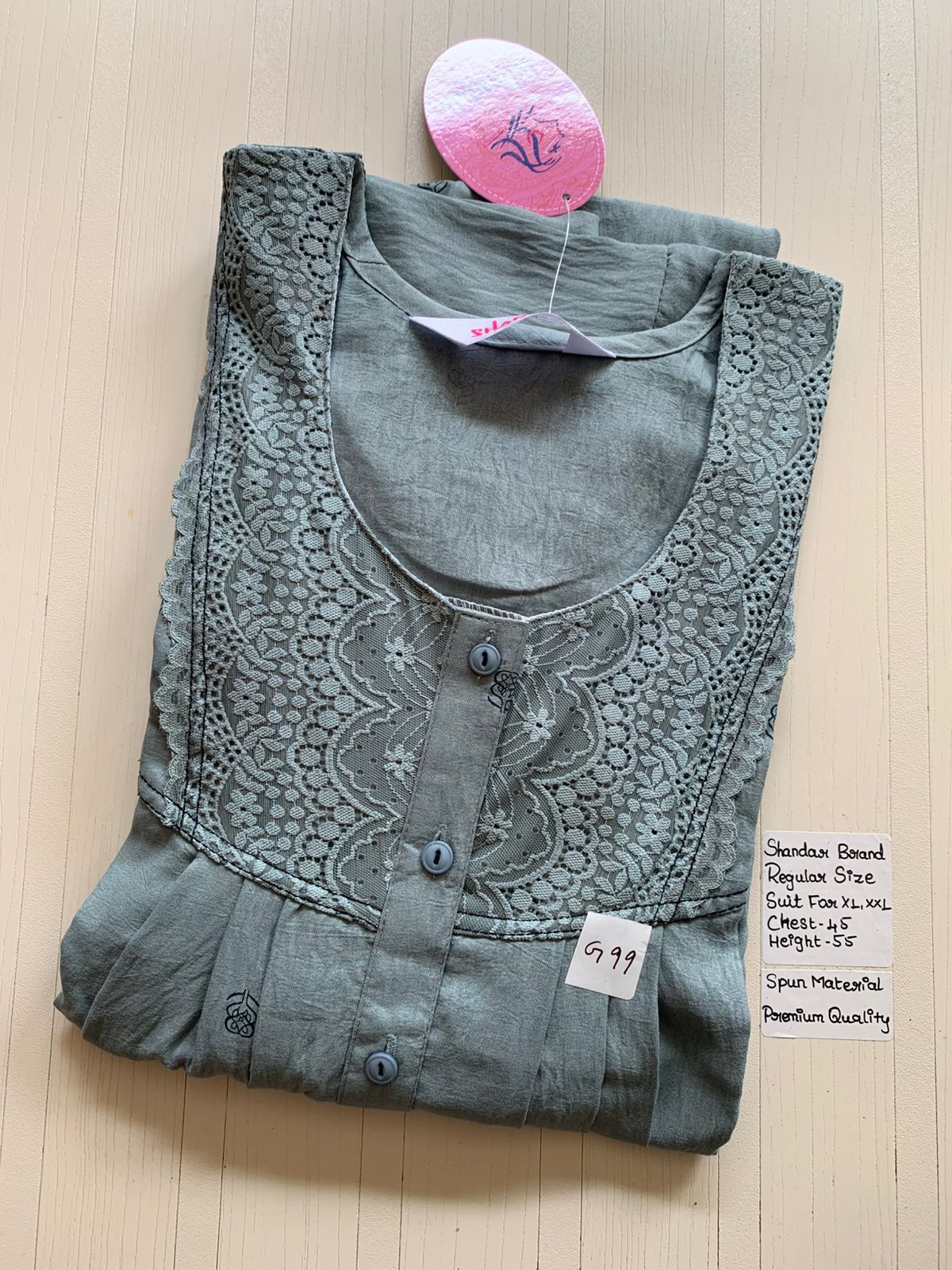 WhatsApp Image 2026-03-03 at 11.25.38 AM (1) 00ASSF-299-SHANDAR FREE SIZE NIGHTY - Image 1