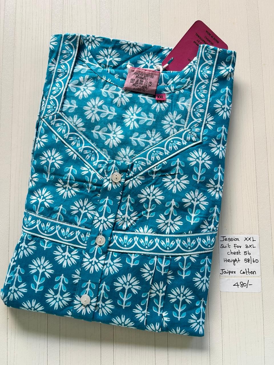 WhatsApp Image 2026-03-14 at 12.34.38 PM (3) 00A-JJ-017-Height Jessica Pleats Nighty - Image 1