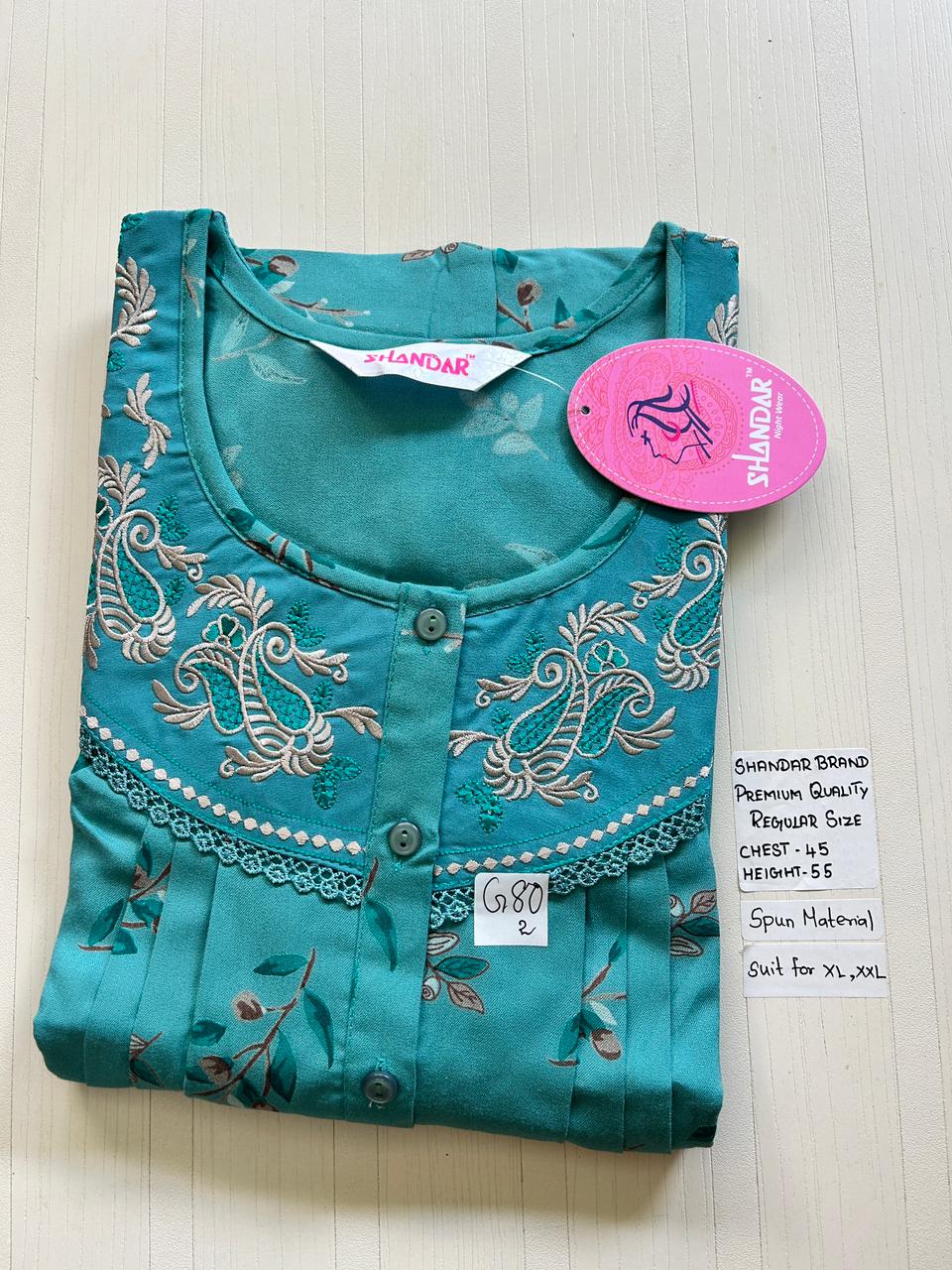 WhatsApp Image 2026-03-19 at 2.40.52 PM 00ASSF-374-SHANDAR FREE SIZE NIGHTY - Image 1