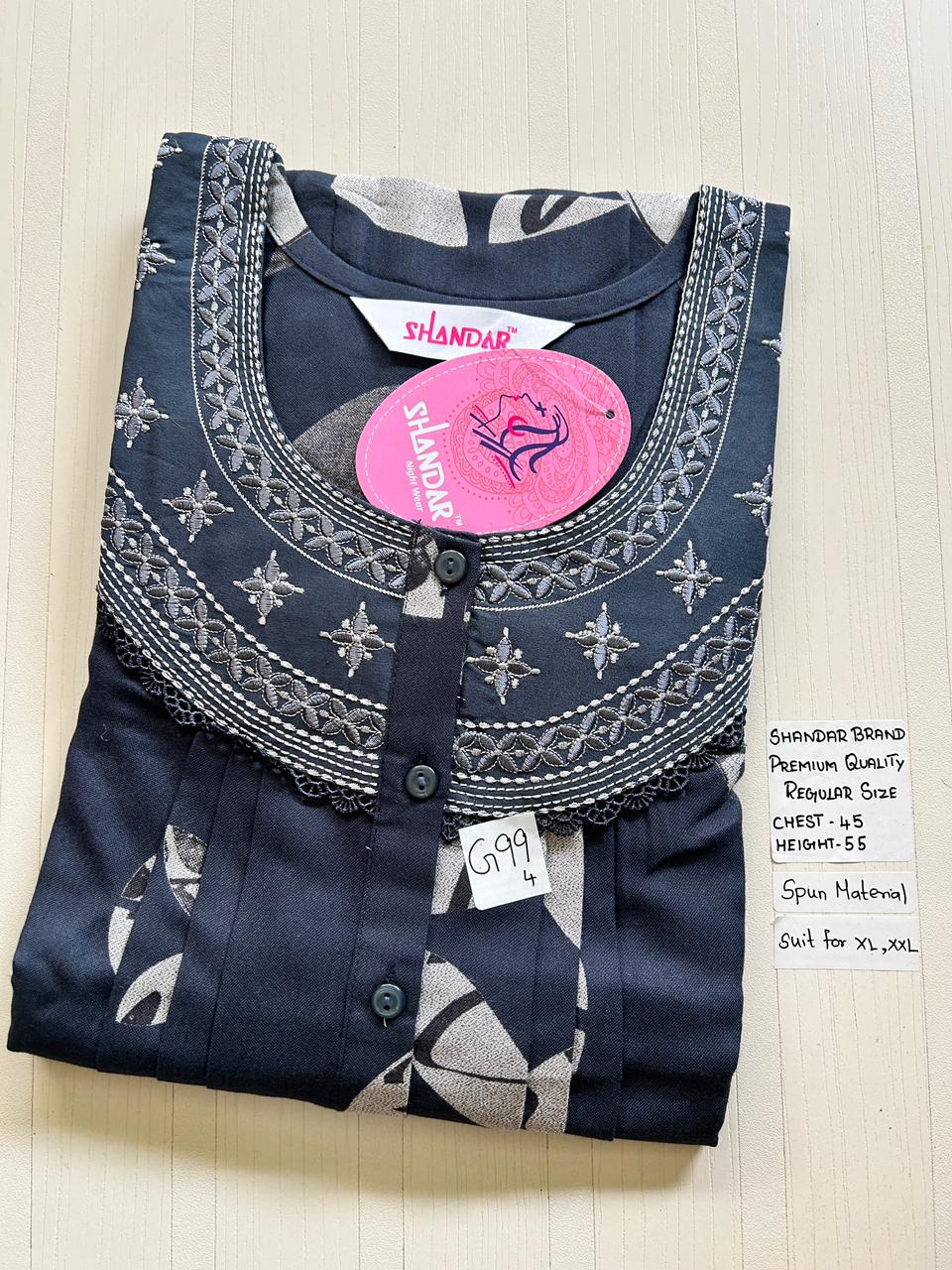 WhatsApp Image 2026-03-19 at 2.41.04 PM (1) 00ASSF-398-SHANDAR FREE SIZE NIGHTY - Image 1