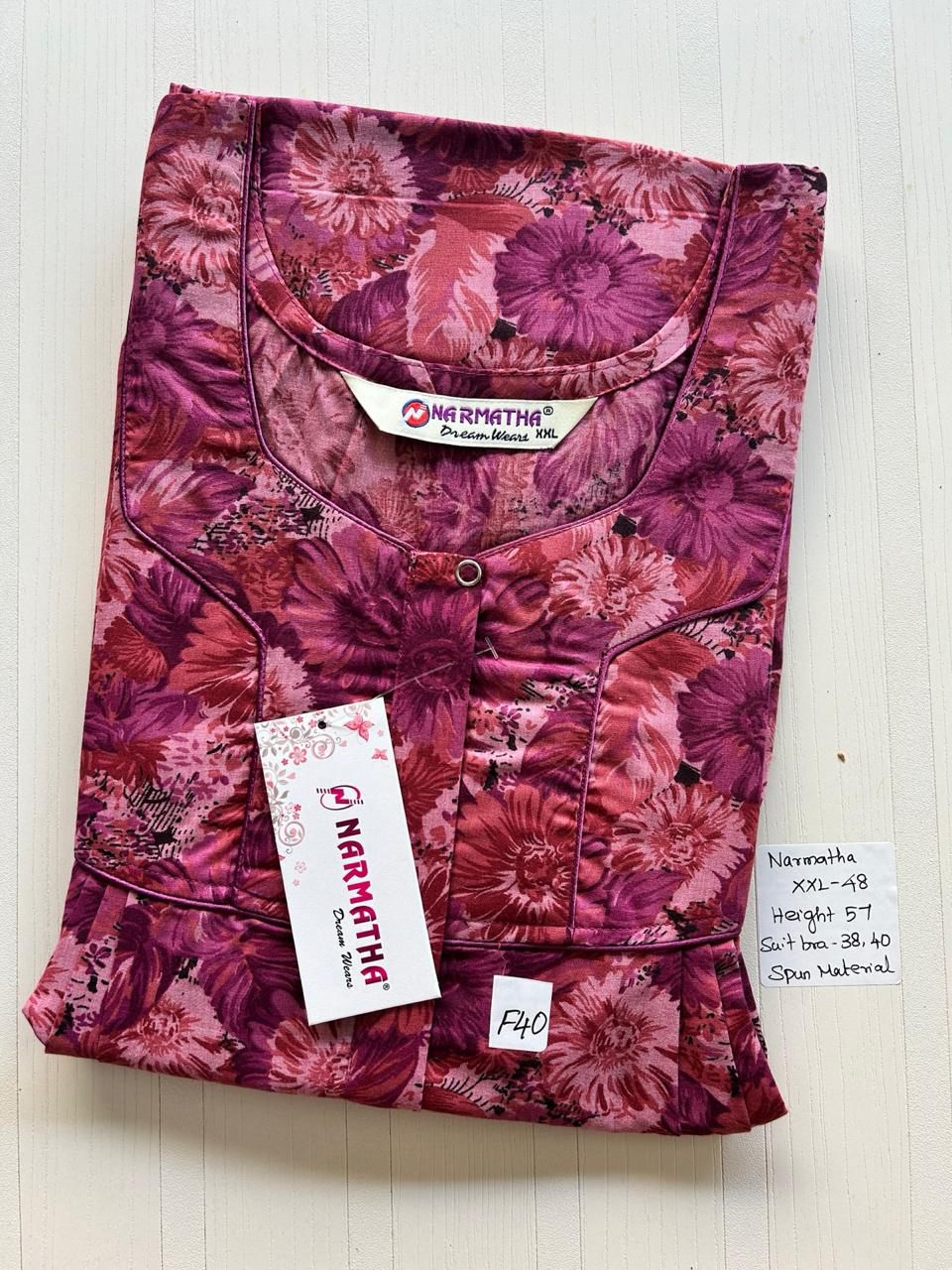 WhatsApp Image 2026-03-27 at 7.19.27 PM (1) 00N-NSZ-021-NARMADHA ZIP SPUN NIGHTY - Image 1