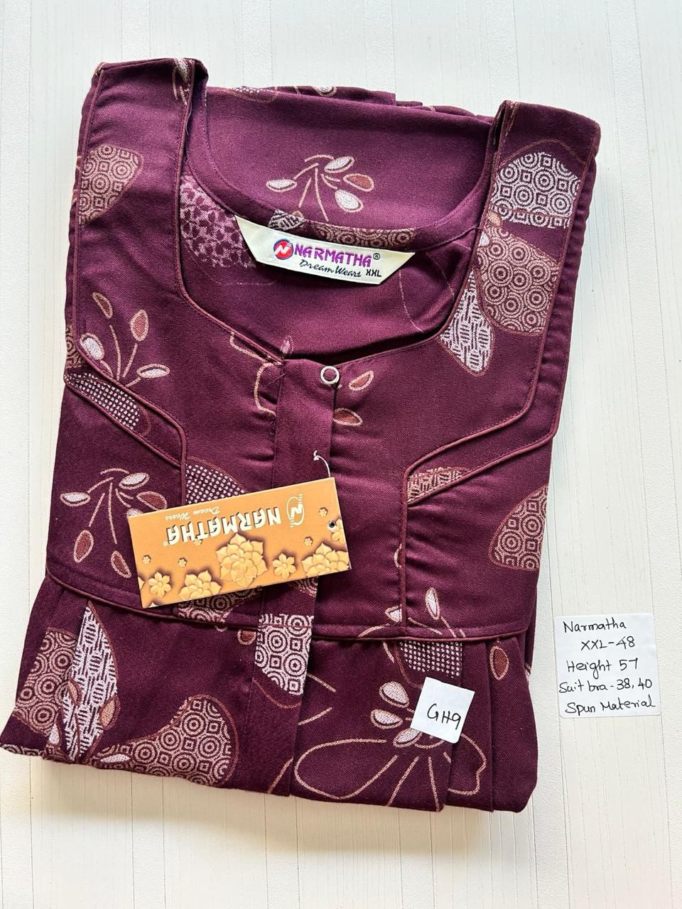 WhatsApp Image 2026-03-27 at 7.19.29 PM (1) 00N-NSZ-004-NARMADHA ZIP SPUN NIGHTY - Image 1