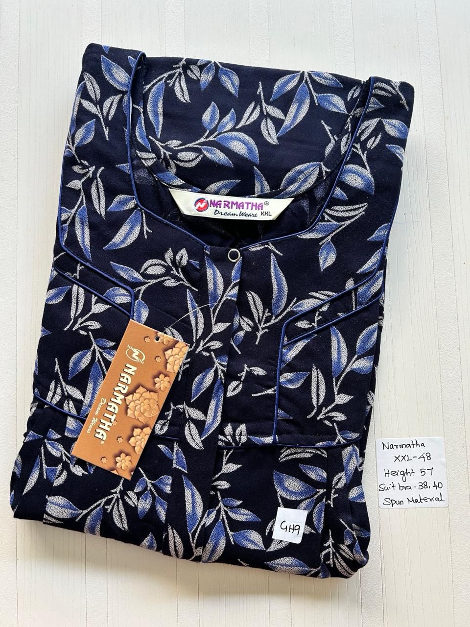 WhatsApp Image 2026-03-27 at 7.19.29 PM 00N-NSZ-003-NARMADHA ZIP SPUN NIGHTY - Image 1