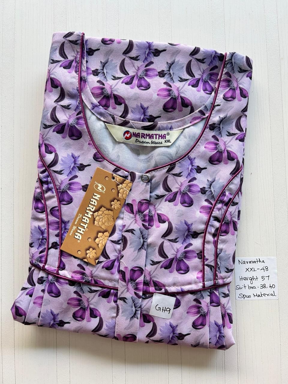 WhatsApp Image 2026-03-27 at 7.19.31 PM (1) 00N-NSZ-007-NARMADHA ZIP SPUN NIGHTY - Image 1