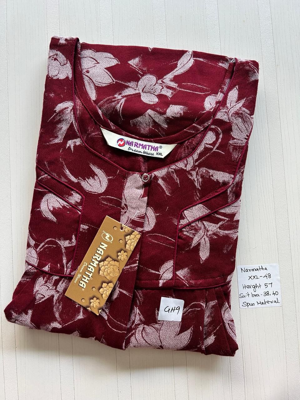 WhatsApp Image 2026-03-27 at 7.19.33 PM 00N-NSZ-009-NARMADHA ZIP SPUN NIGHTY - Image 1