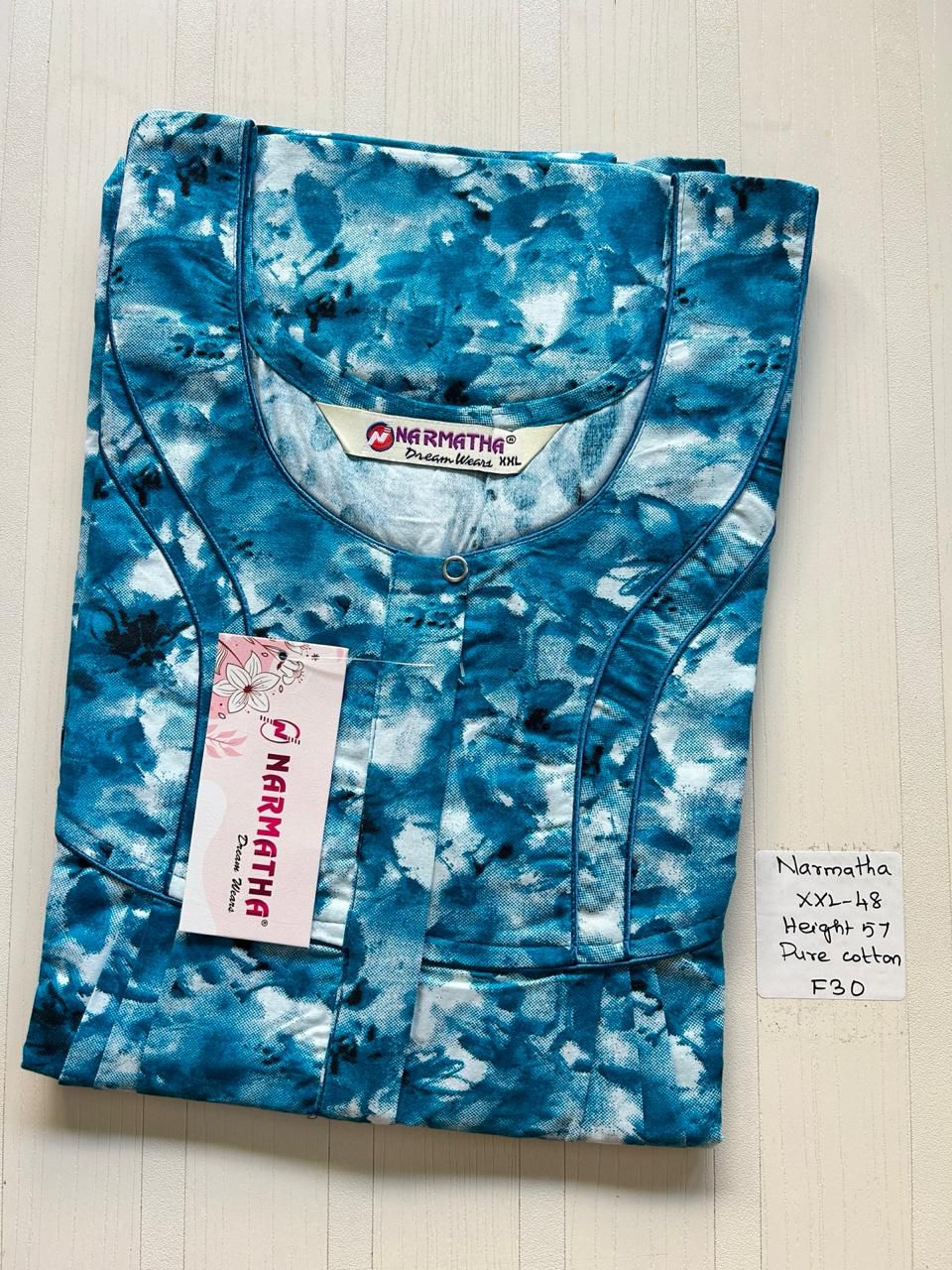 WhatsApp Image 2026-03-27 at 7.19.35 PM (2) 00N-NCZ-001-NARMADHA ZIP PURE COTTON NIGHTY - Image 1