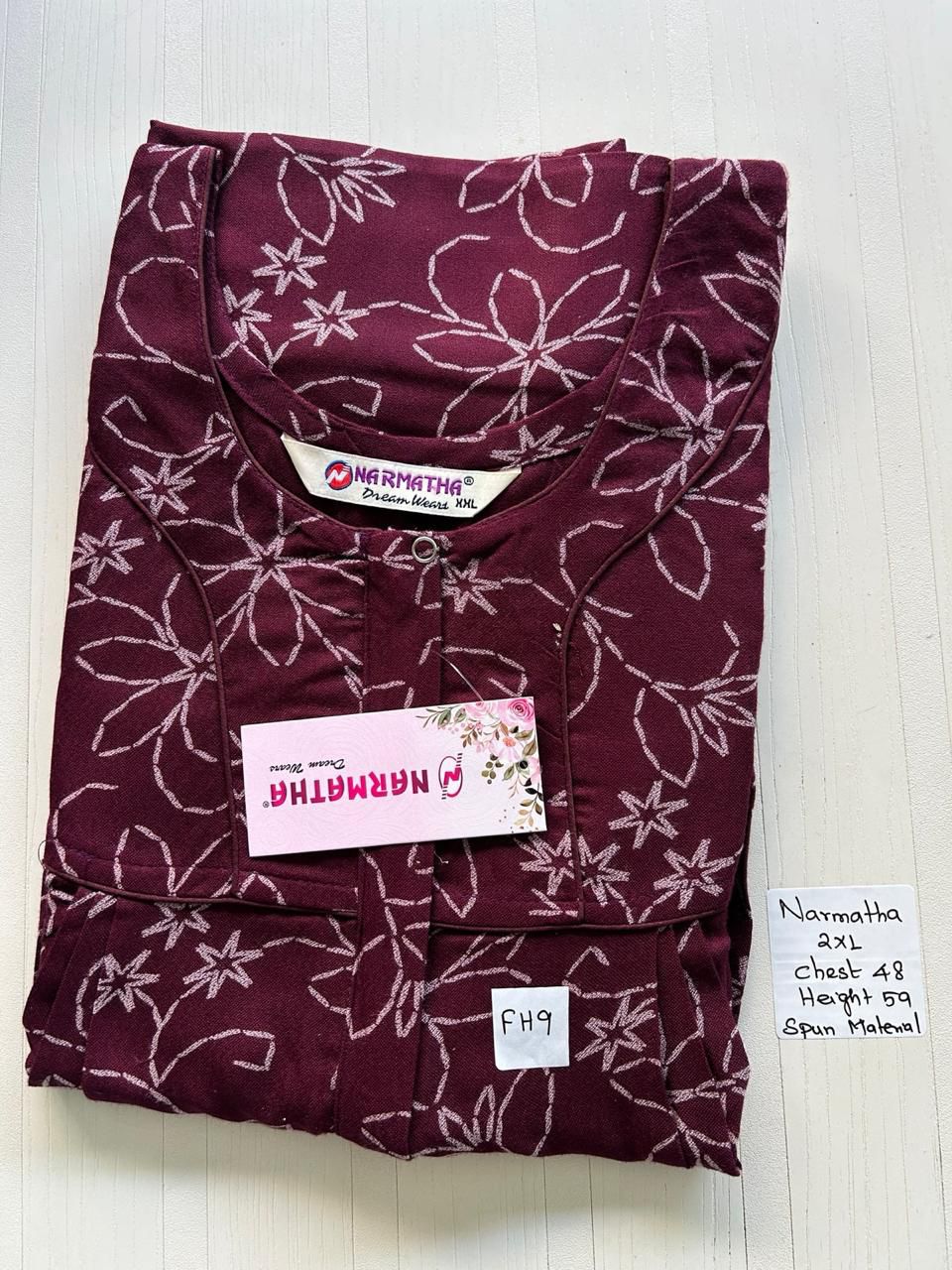 WhatsApp Image 2026-03-27 at 7.19.37 PM (2) 00N-NSZ-017-NARMADHA ZIP SPUN NIGHTY - Image 1