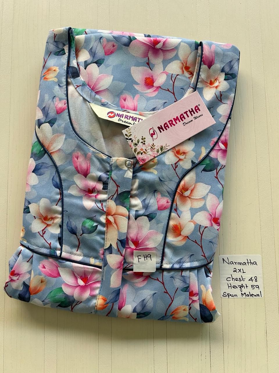 WhatsApp Image 2026-03-27 at 7.19.39 PM 00N-NSZ-015-NARMADHA ZIP SPUN NIGHTY - Image 1