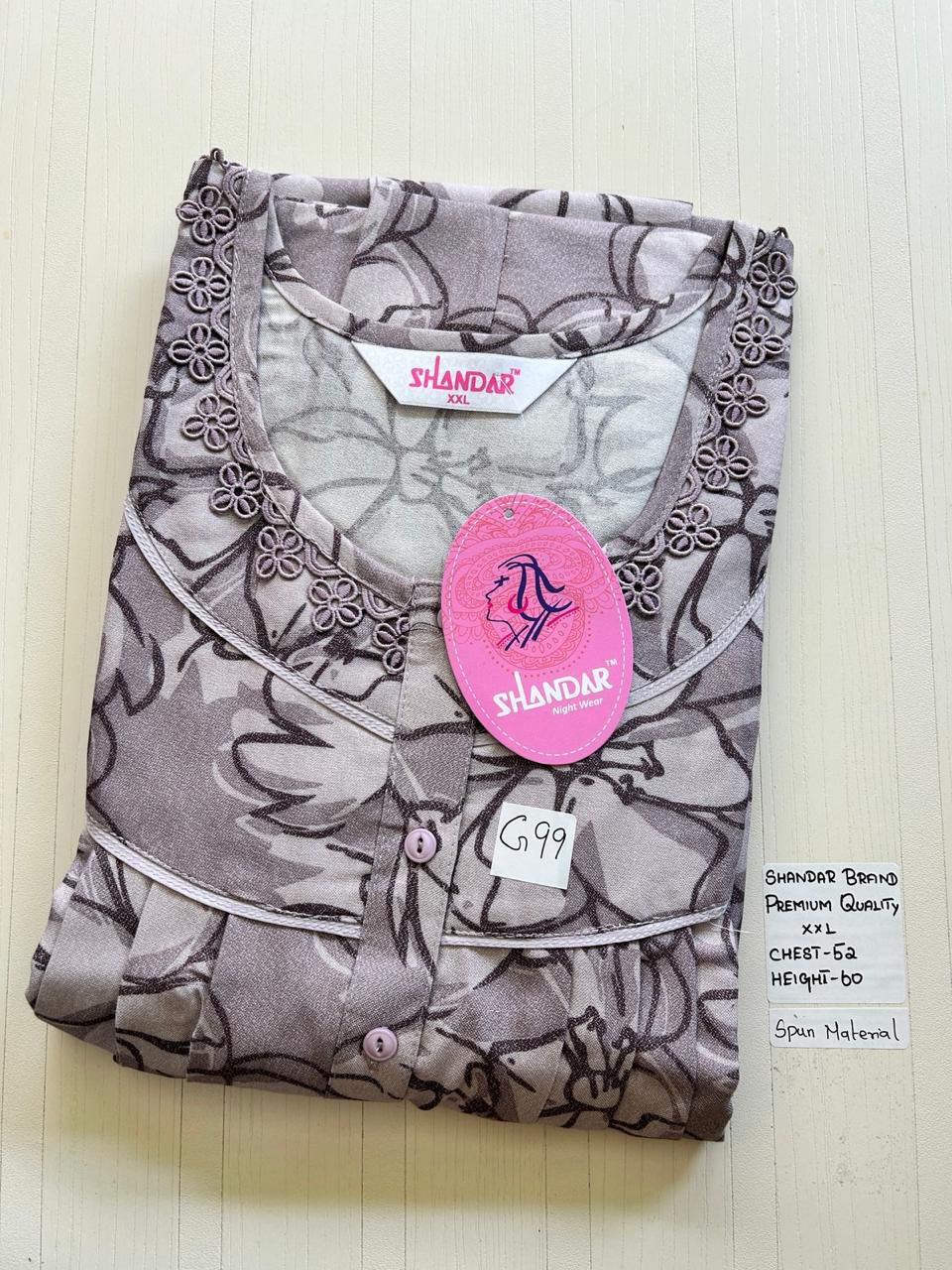 WhatsApp Image 2026-03-28 at 10.47.33 AM 00CC-SSSH-064 - Height Shandar Spun Nighty - Image 1