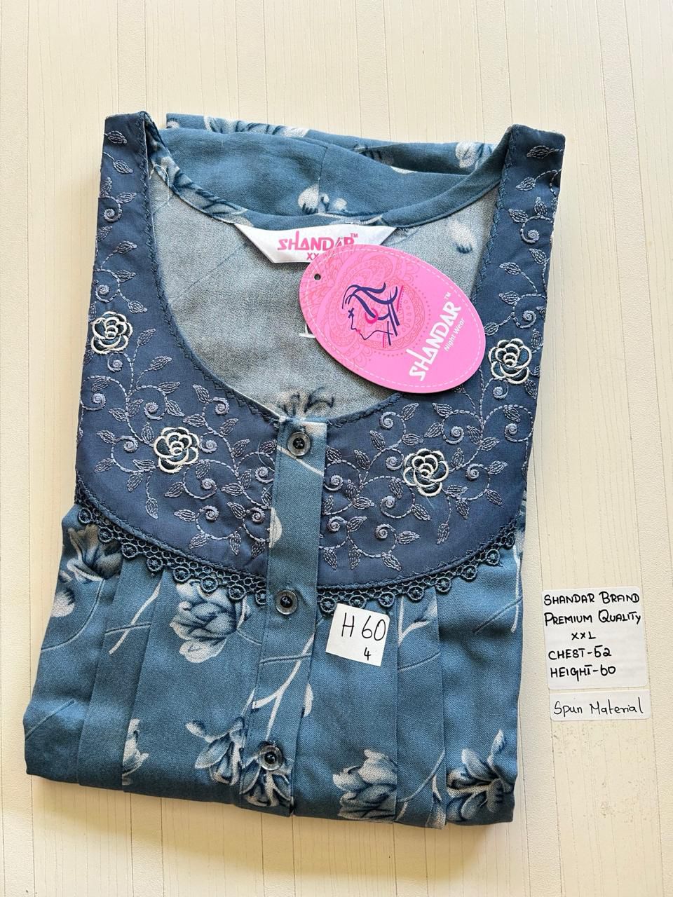 WhatsApp Image 2026-03-28 at 10.47.34 AM (1) 00CC-SSSH-075- Height Shandar Spun Nighty - Image 1