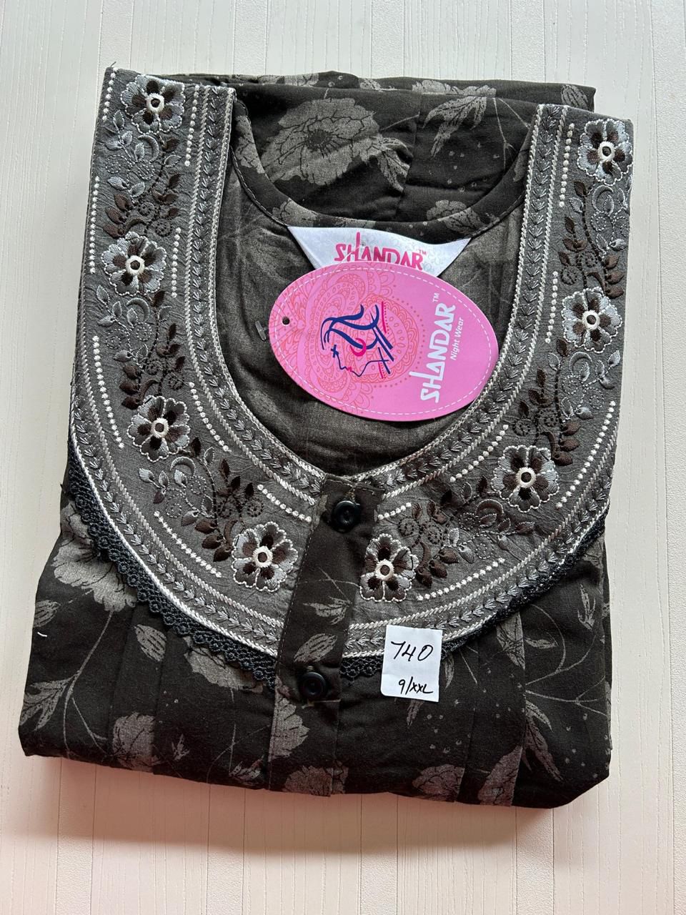 WhatsApp Image 2026-03-28 at 10.47.39 AM (1) 00CC-SSSH-058- Height Shandar Spun Nighty - Image 1