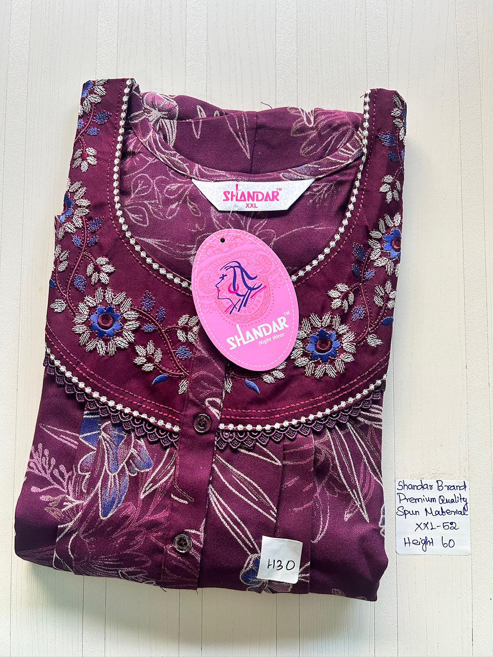 WhatsApp Image 2026-03-28 at 11.02.33 AM 00CC-SSSH-079- Height Shandar Spun Nighty - Image 1