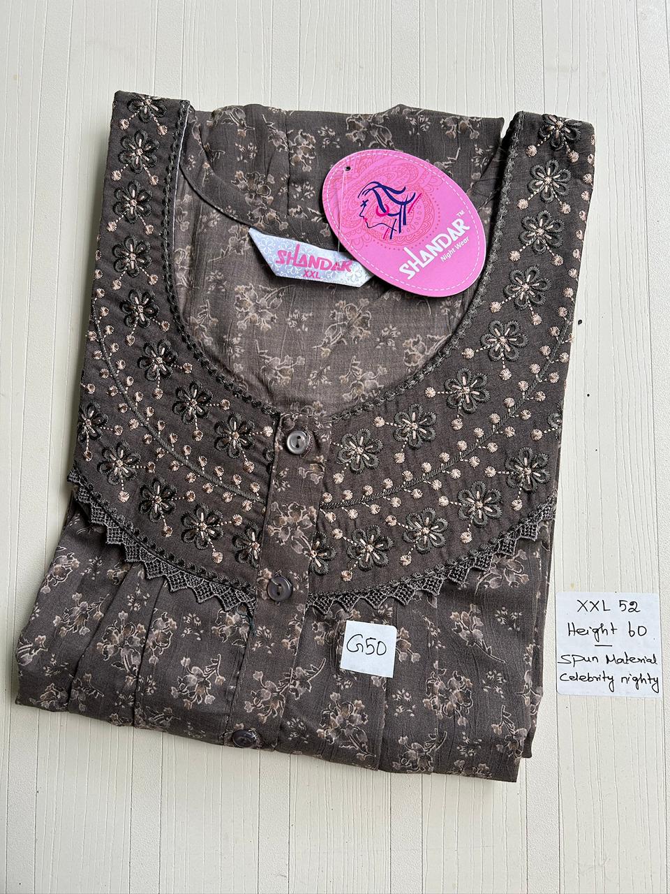 WhatsApp Image 2026-03-28 at 11.02.35 AM 00CC-SSSH-087- Height Shandar Spun Nighty - Image 1