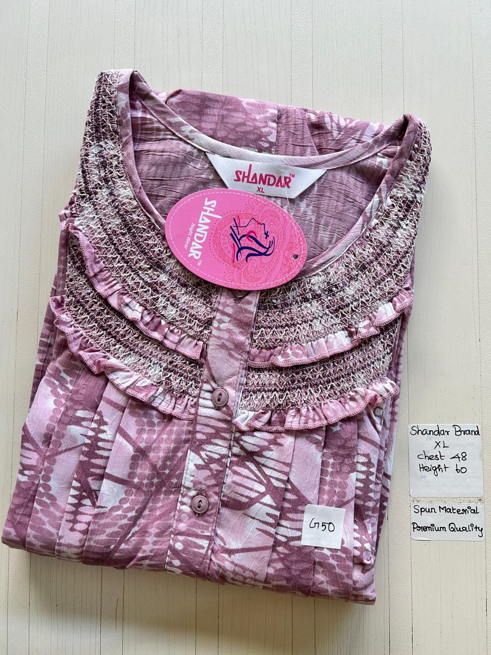 WhatsApp Image 2026-03-28 at 11.40.11 AM (3) 00CC-SSSH-095- Height Shandar Spun Nighty - Image 1