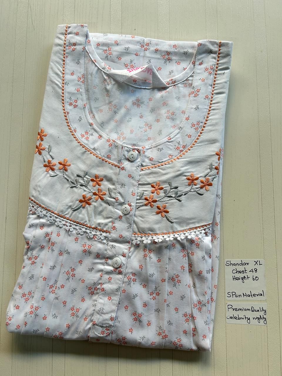 WhatsApp Image 2026-03-28 at 11.40.14 AM (2) 00CC-SSSH-111- Height Shandar Spun Nighty - Image 1