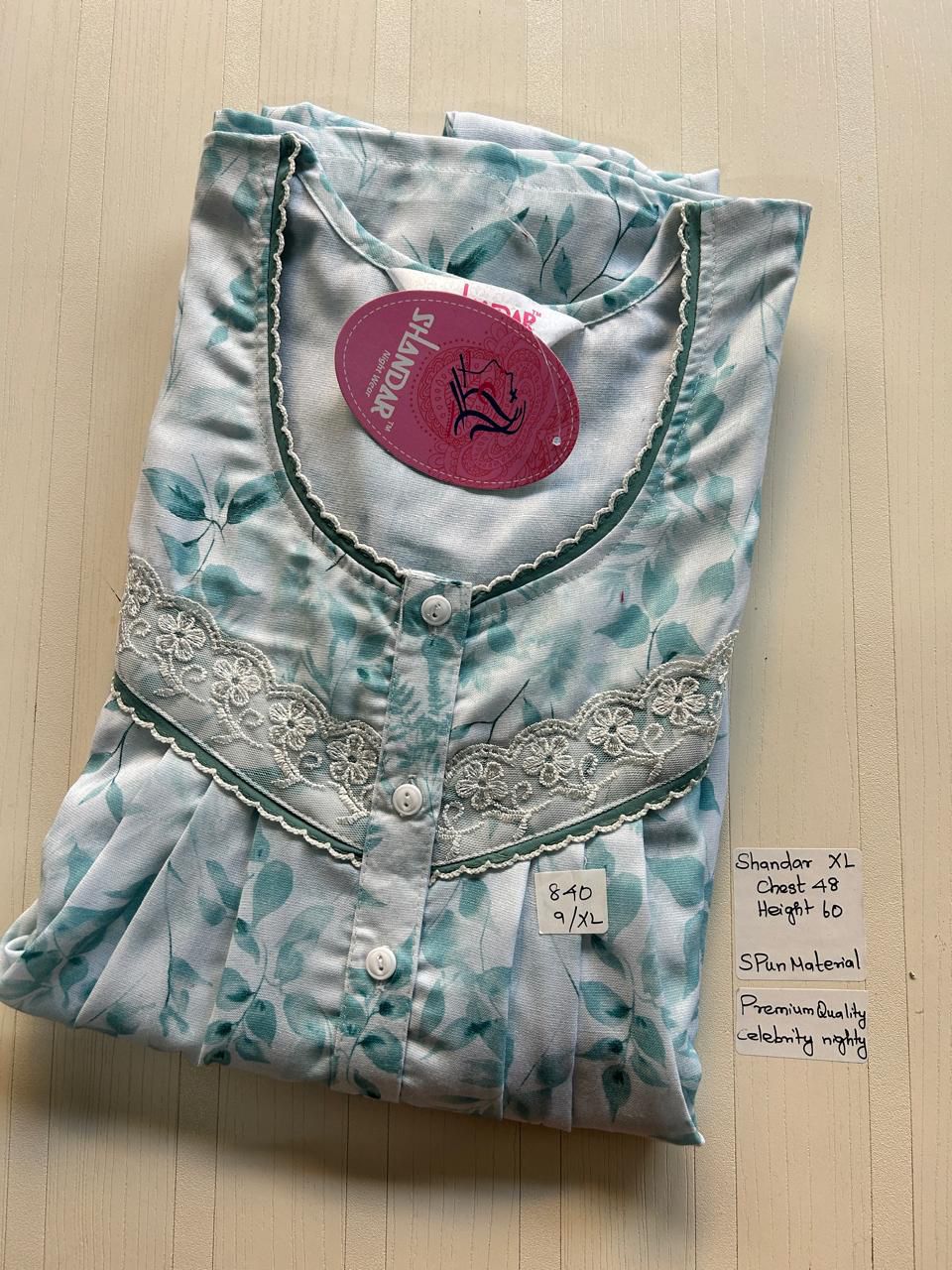 WhatsApp Image 2026-03-28 at 11.40.14 AM 00CC-SSSH-114- Height Shandar Spun Nighty - Image 1