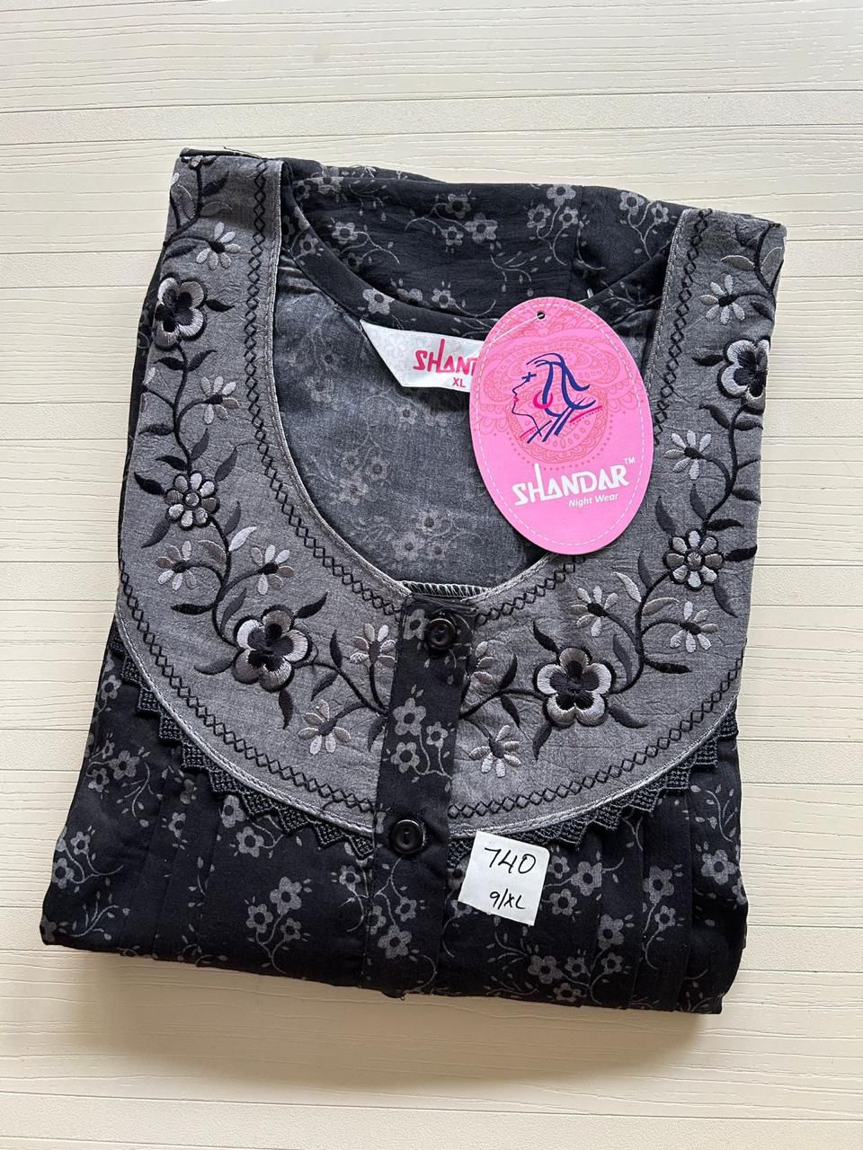 WhatsApp Image 2026-03-28 at 11.40.17 AM (1) 00CC-SSSH-101- Height Shandar Spun Nighty - Image 1