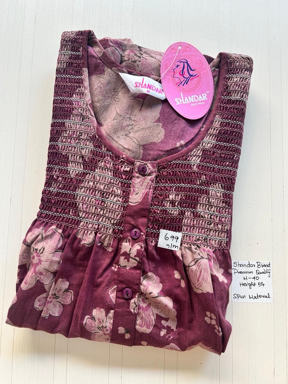 WhatsApp Image 2026-03-28 at 2.37.27 PM 00CC-SSS-176-Shandar Spun Nighty - Image 1