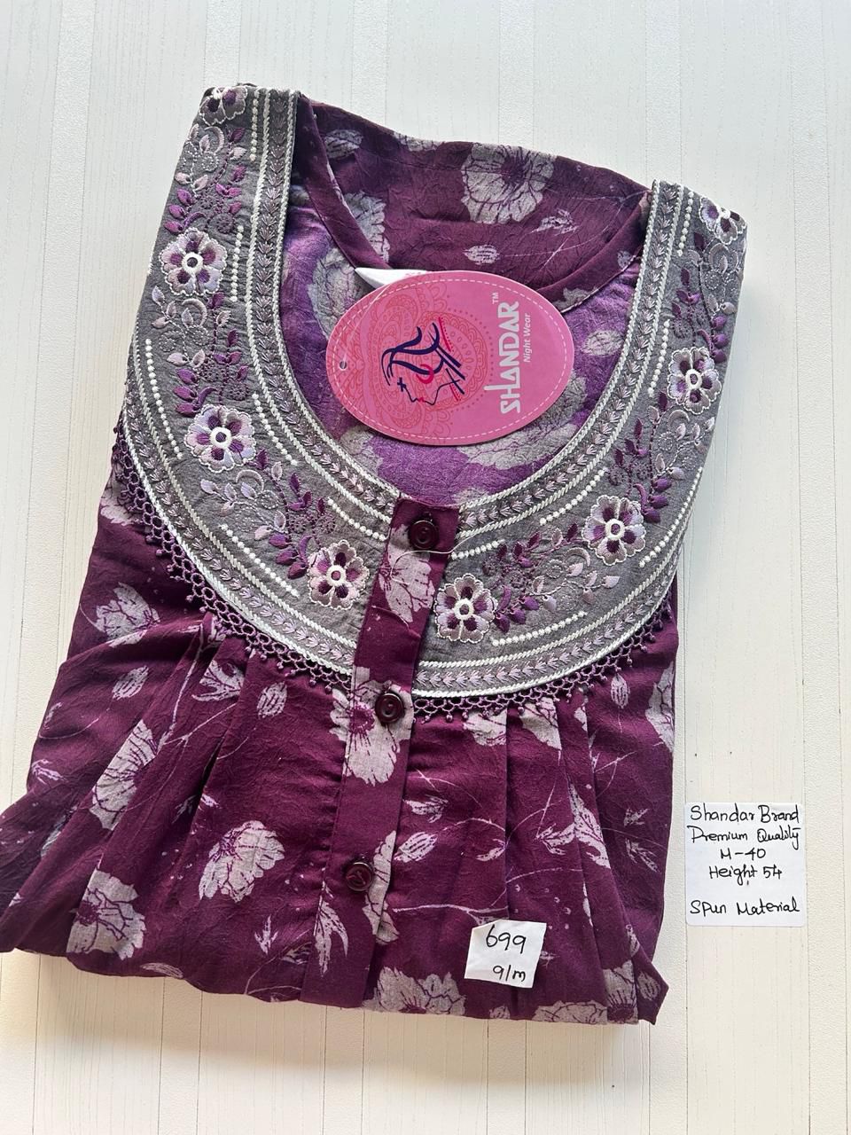 WhatsApp Image 2026-03-28 at 2.37.29 PM 00CC-SSS-174-Shandar Spun Nighty - Image 1