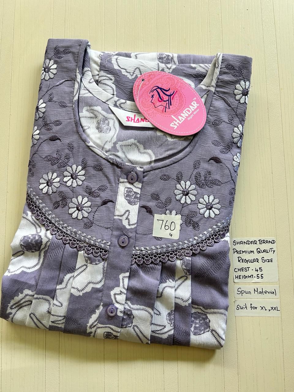WhatsApp Image 2026-03-28 at 4.08.30 PM 00CC-SSS-084-Shandar Spun Nighty - Image 1