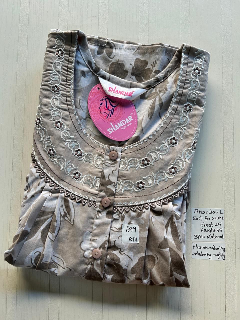 WhatsApp Image 2026-03-28 at 4.09.31 PM 00CC-SSS-054-Shandar Spun Nighty - Image 1