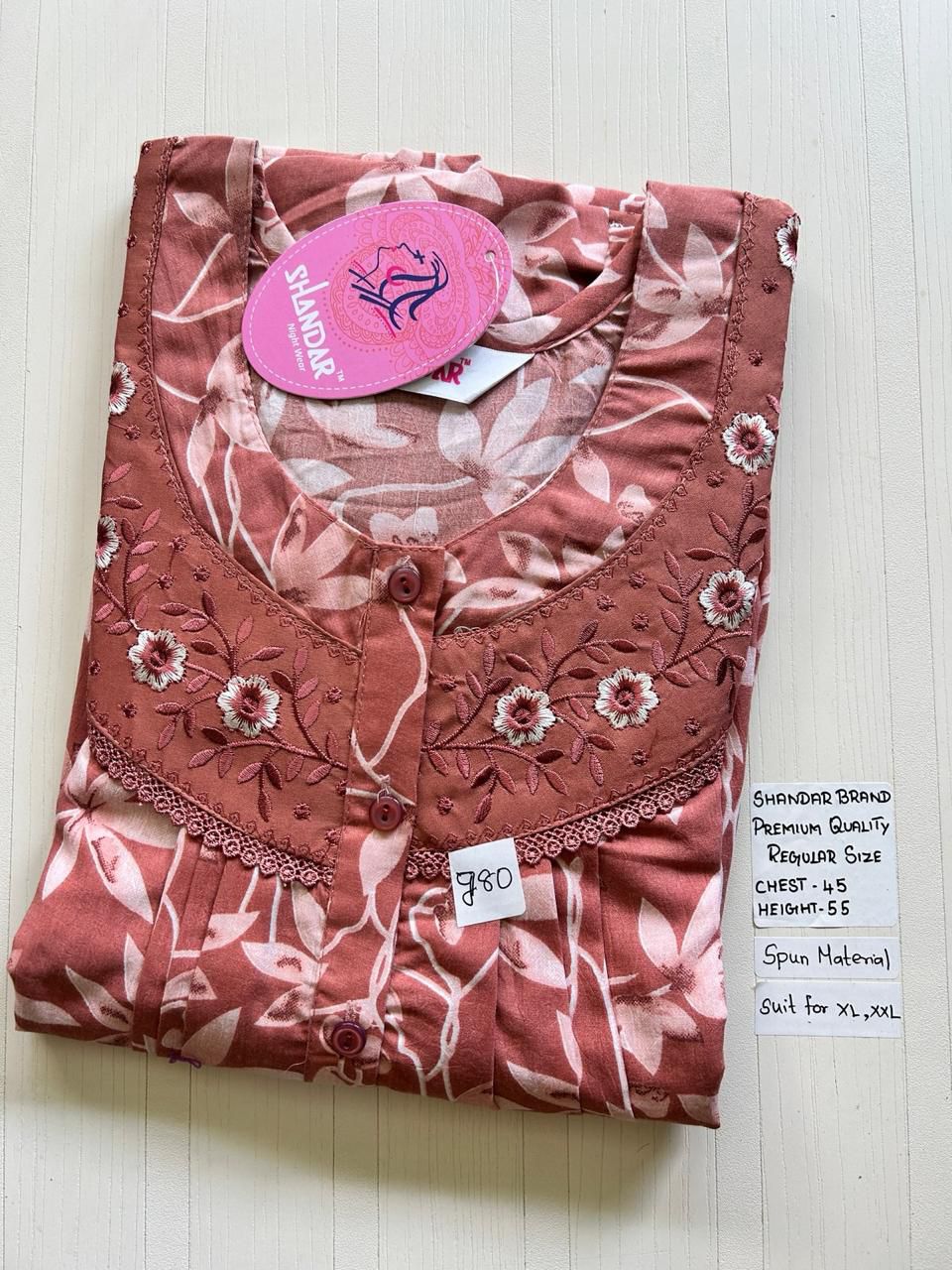 WhatsApp Image 2026-03-28 at 4.10.13 PM 00CC-SSS-120-Shandar Spun Nighty - Image 1