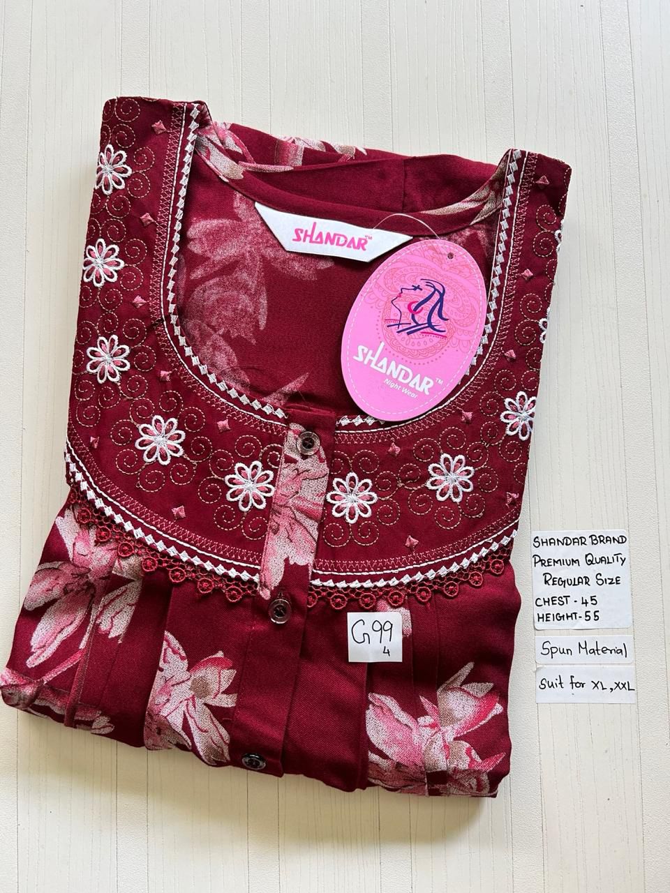 WhatsApp Image 2026-03-28 at 4.10.15 PM (1) 00CC-SSS-114-Shandar Spun Nighty - Image 1