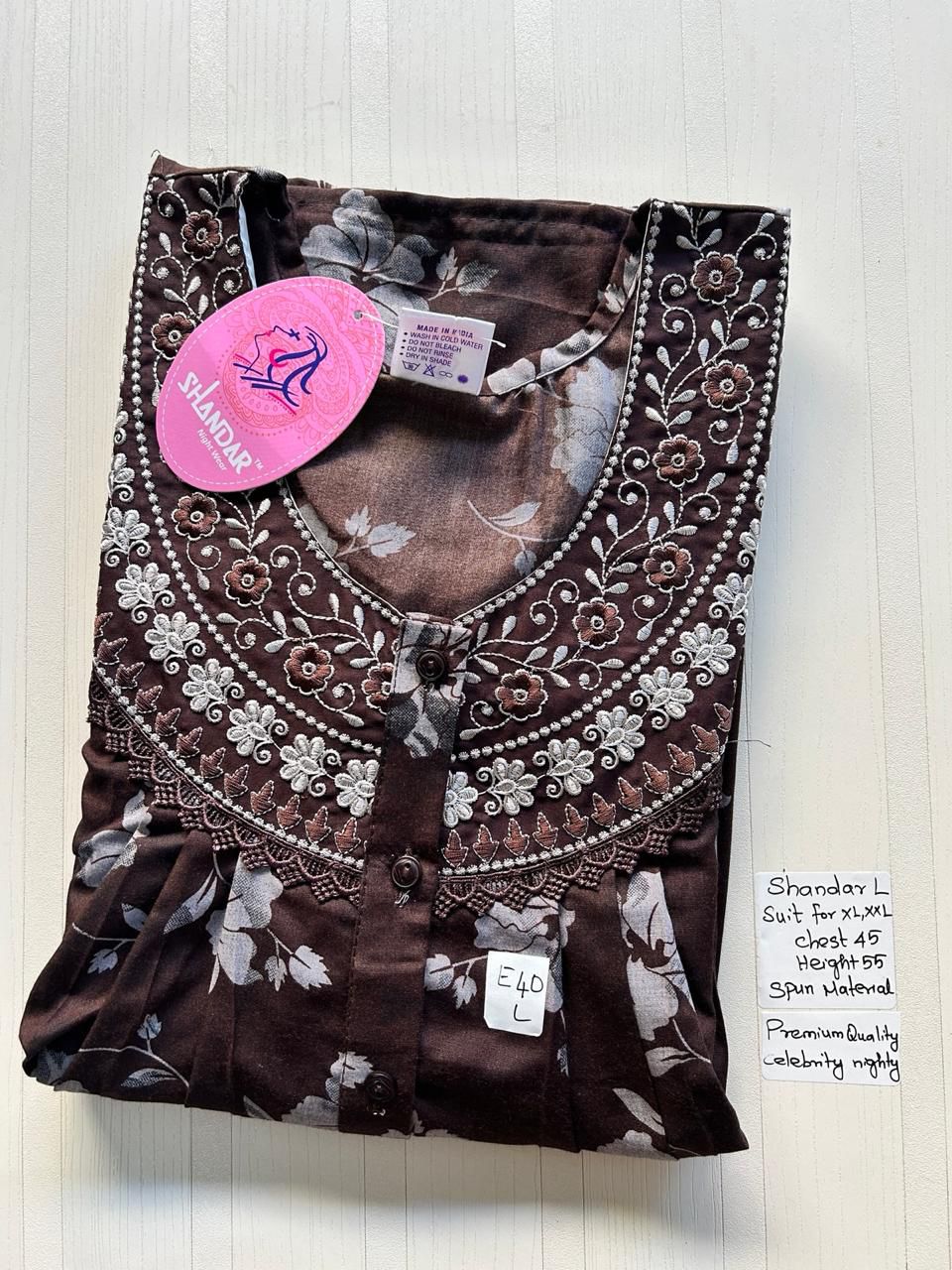 WhatsApp Image 2026-03-28 at 4.11.22 PM 00CC-SSS-142-Shandar Spun Nighty - Image 1