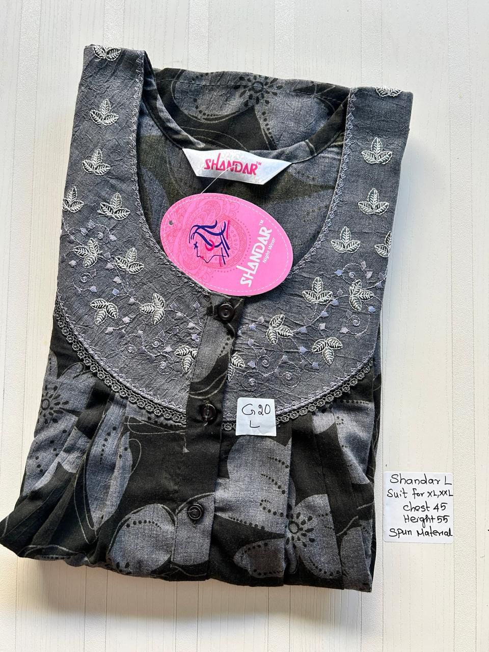 WhatsApp Image 2026-03-28 at 4.11.25 PM (1) 00CC-SSS-137-Shandar Spun Nighty - Image 1