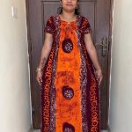 00AA-PEPNZ-503-Peacock Pleats No Ziip Batik Nighty