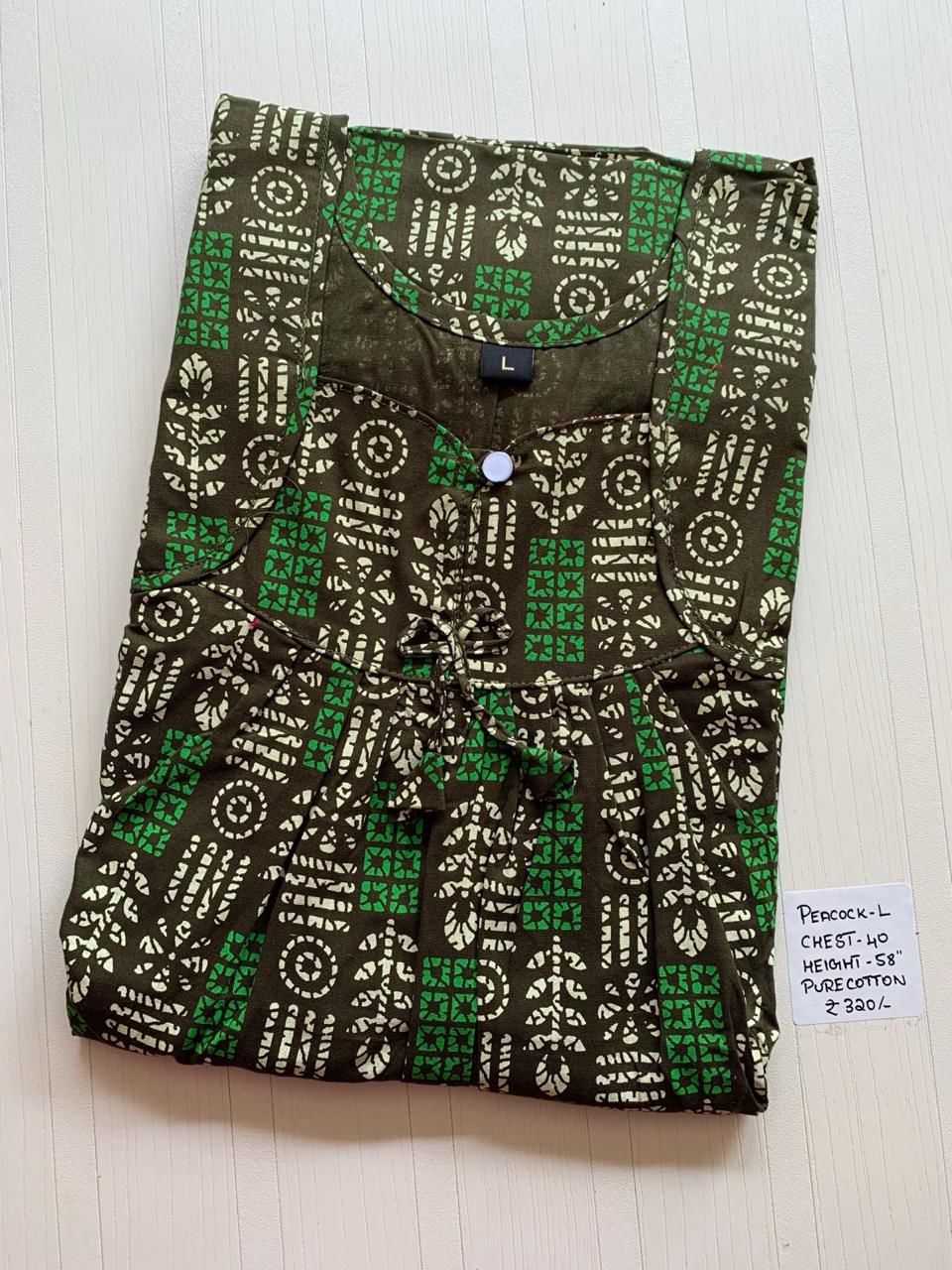 WhatsApp Image 2026-03-30 at 6.49.52 PM 00AA-PFPNPZ-018-Height Peacock pleats No Ziip Nighty - Image 1