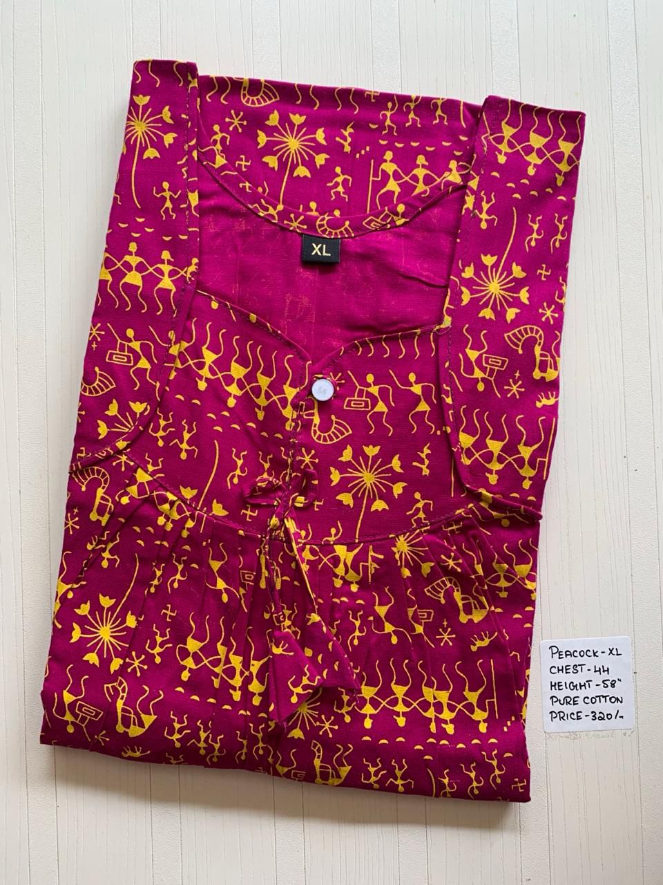 WhatsApp Image 2026-03-30 at 6.55.59 PM (1) 00AA-PFPNPZ-002-Height Peacock pleats No Ziip Nighty - Image 1