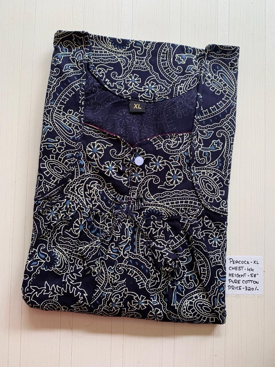 WhatsApp Image 2026-03-30 at 6.56.00 PM (2) 00AA-PFPNPZ-007-Height Peacock pleats No Ziip Nighty - Image 1