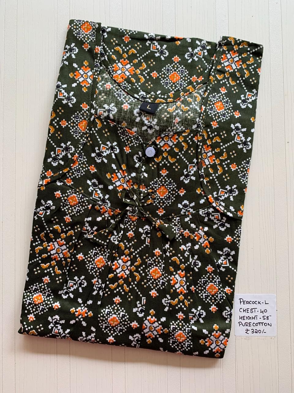 WhatsApp Image 2026-03-30 at 6.57.14 PM 00AA-PFPNPZ-023-Height Peacock pleats No Ziip Nighty - Image 1