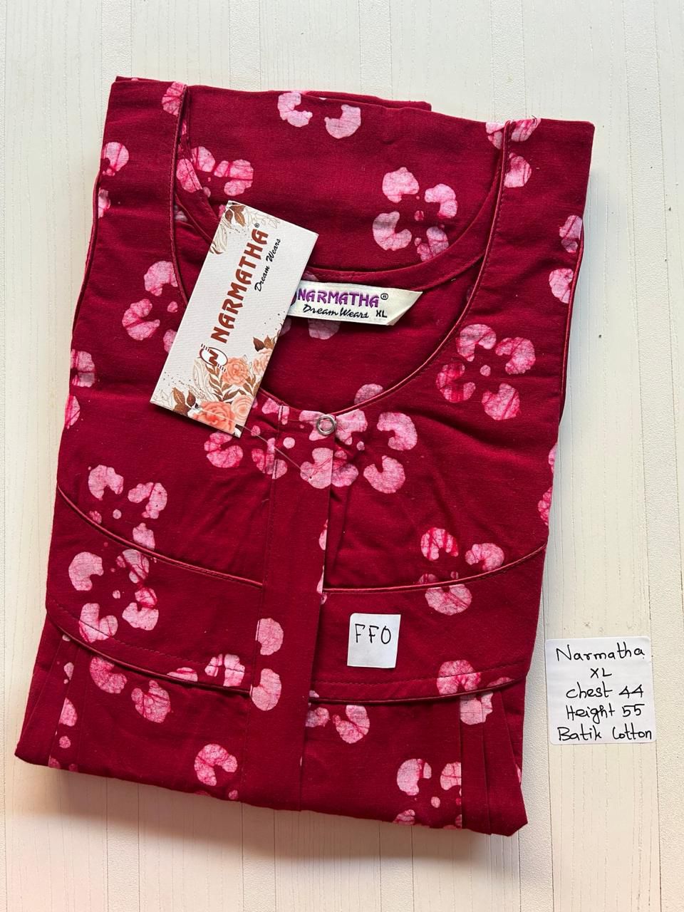 WhatsApp Image 2026-03-27 at 5.59.42 PM 00N-NBZ-006-NARMADHA ZIP BATIK NIGHTY - Image 1