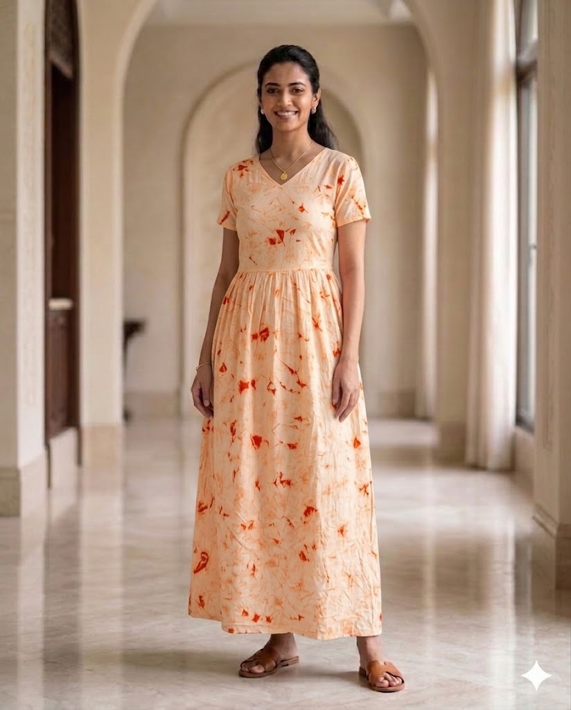 WhatsApp Image 2026-04-16 at 3.21.57 PM (5) AA0908 Peacock Frock (clearance sale) - Image 1