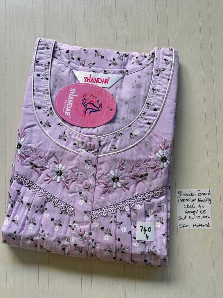 BS062 Shandar Spun nighty