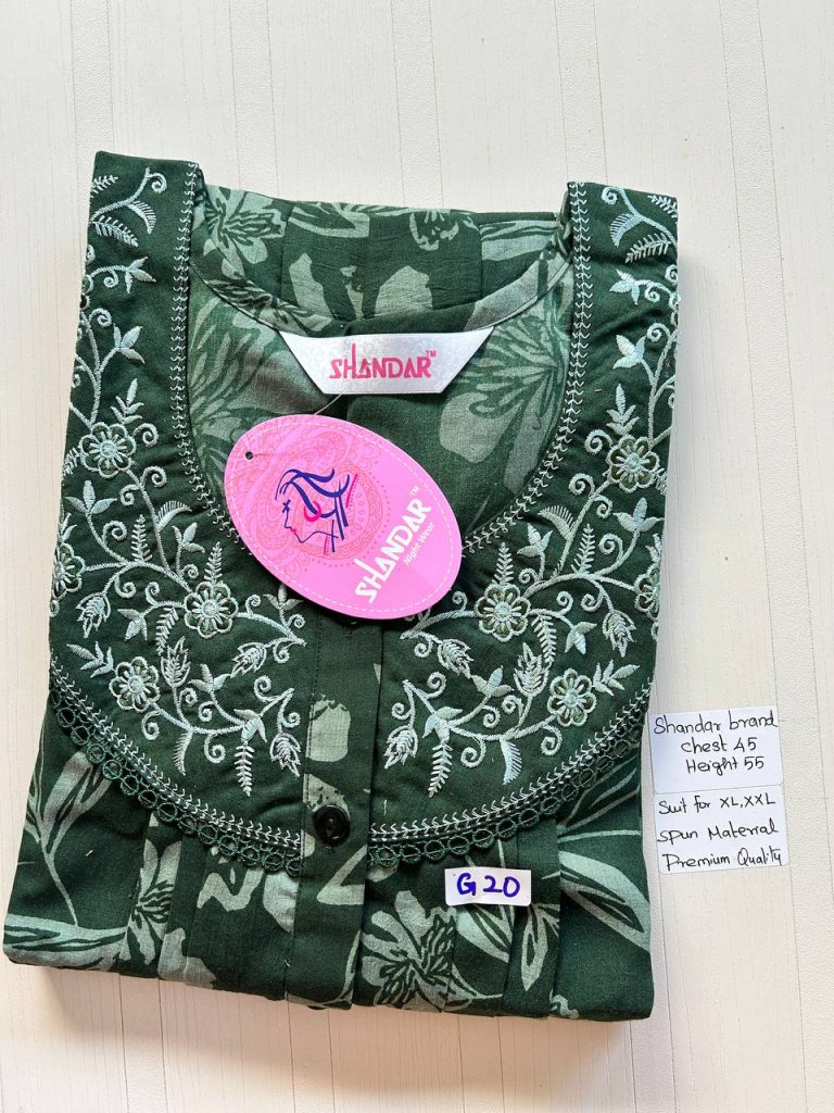 BS081 Shandar Spun nighty
