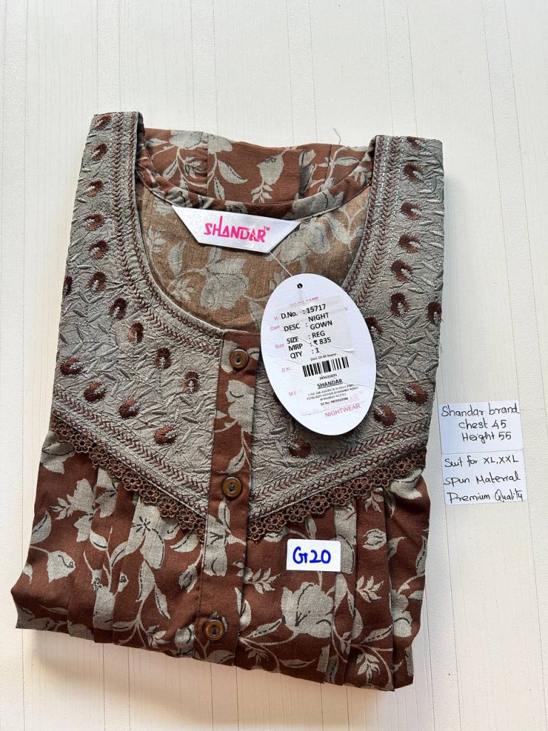 BS087 Shandar Spun nighty
