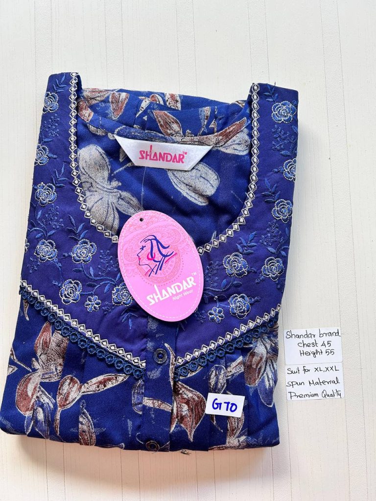 BS107 Shandar Spun nighty