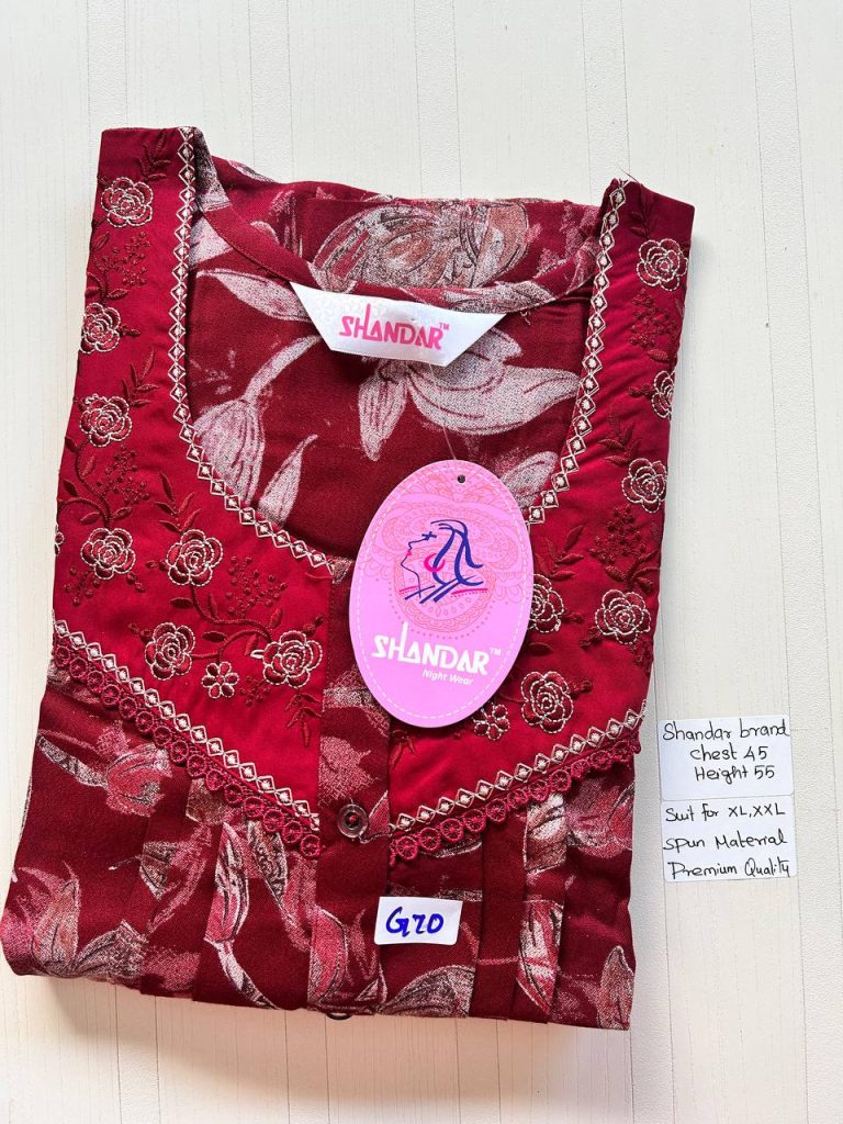 BS109 Shandar Spun nighty