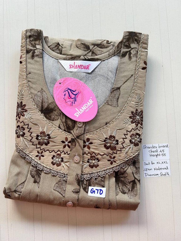 BS113 Shandar Spun nighty