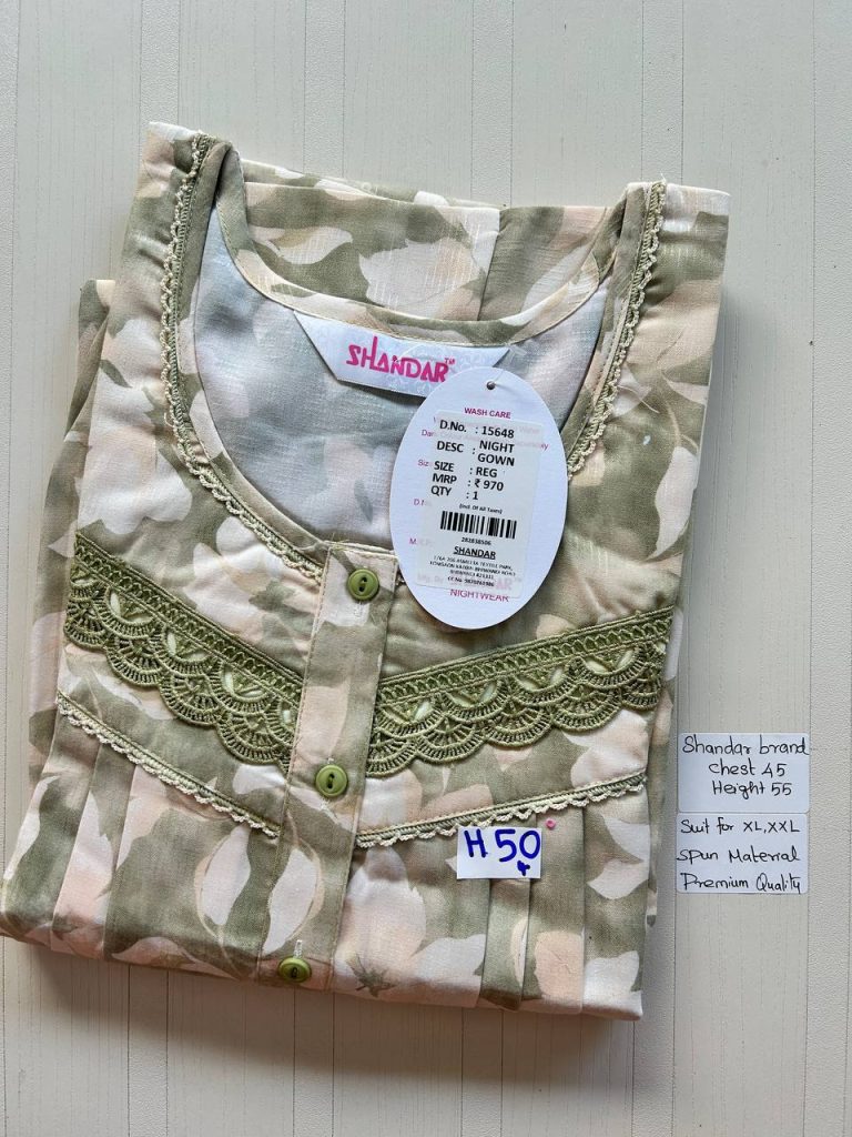 BS117 Shandar Spun nighty