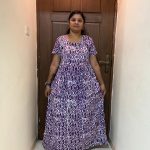 AA1132 heightt Peacock Feeding Frockk