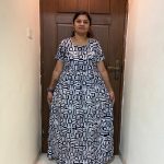 AA1130 heightt Peacock Feeding Frockk