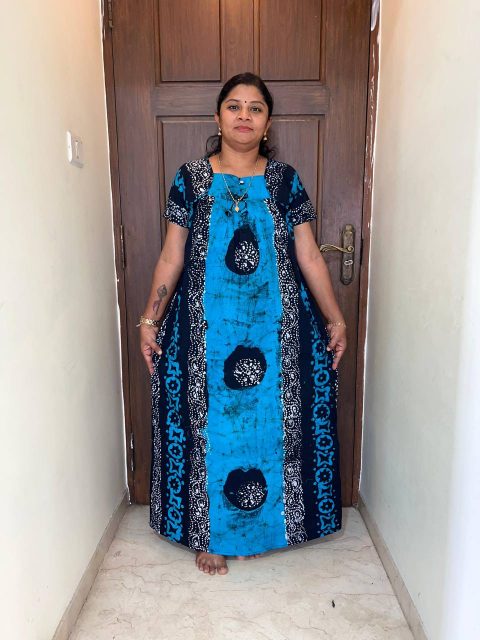 AA0106 Peacock Pleats no ziip Batik