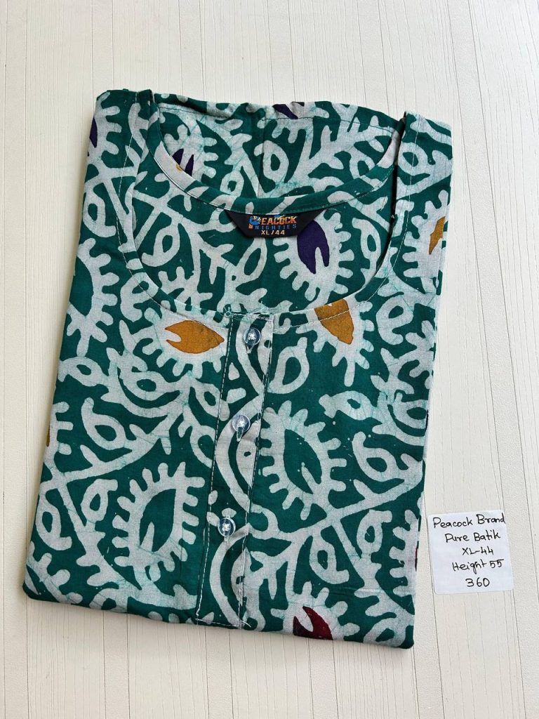 AA0752 Peacock zip Batik(openable button)