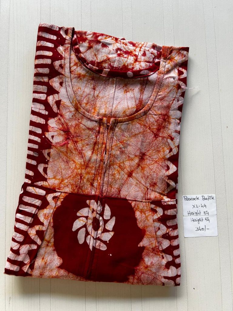 AA0256 Peacock Pleats Zip Batik