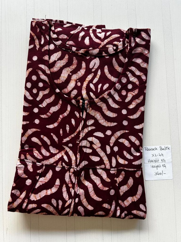 AA0261 Peacock Pleats Zip Batik