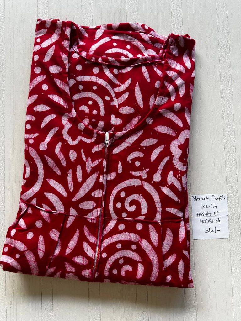 AA0269 Peacock Pleats Zip Batik